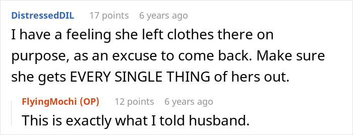 Reddit conversation about MIL poisoning family dog and verbally attacking woman, leading to her being kicked out of the house.