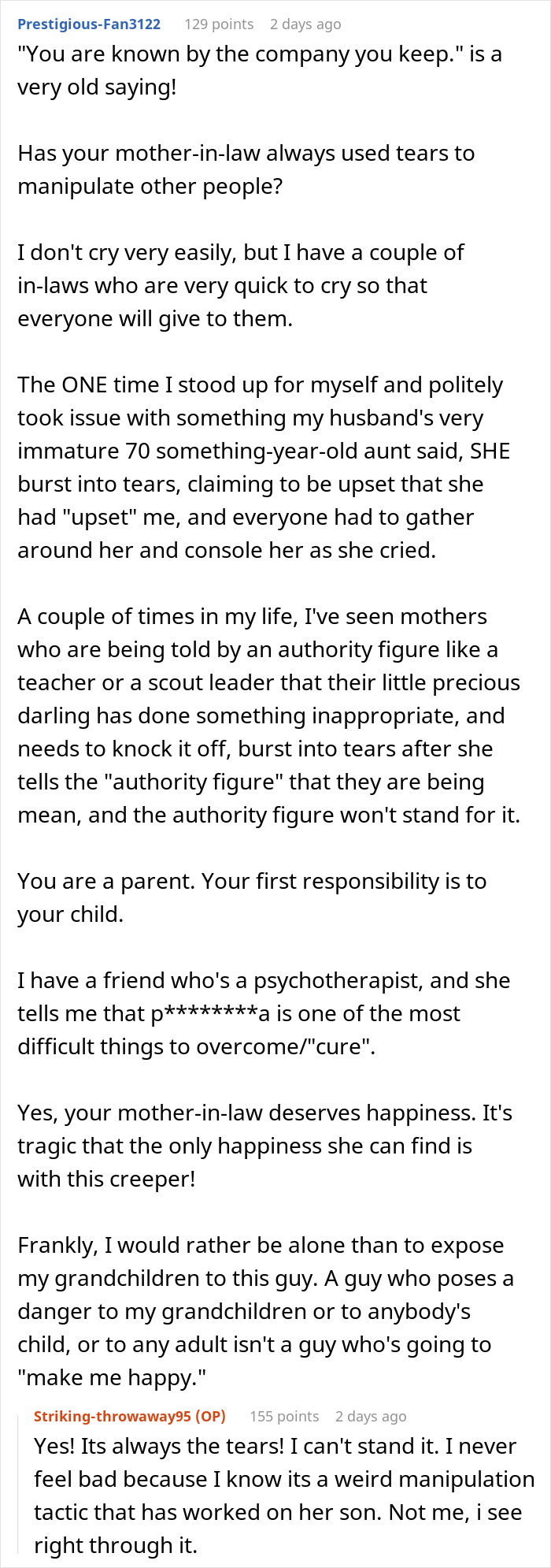 Woman bans mother-in-law’s creepy husband from home as marriage starts falling apart due to family tension and fear Woman bans mother-in-law’s creepy husband from home as marriage starts falling apart due to family tension and fear
