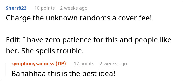 Text conversation about a host telling a friend&rsquo;s wife not to invite random people, leading to Christmas cancellation.