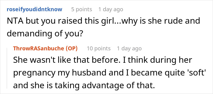 Reddit user discusses refusing to take care of granddaughter and setting free boundaries in family care.