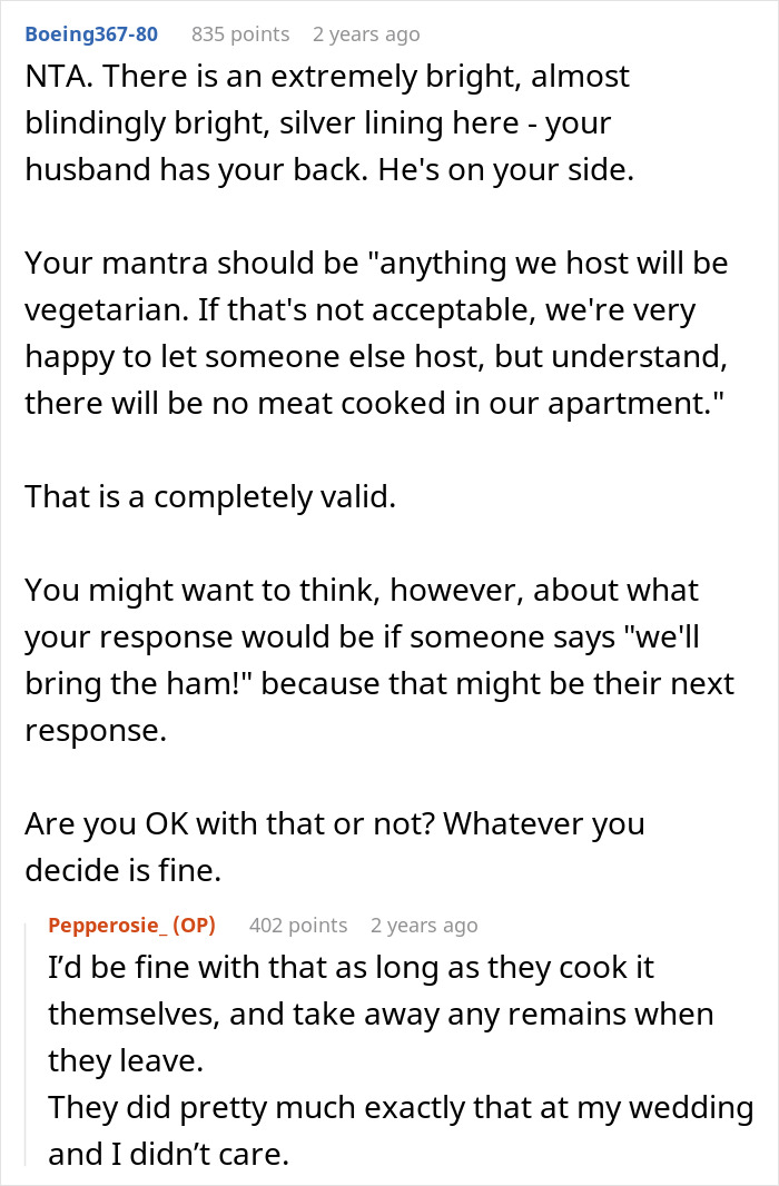 Discussion about a vegetarian host and family reacting to no ham prepared for Christmas, highlighting family frustrations and hosting challenges. Discussion about a vegetarian host and family reacting to no ham prepared for Christmas, highlighting family frustrations and hosting challenges.