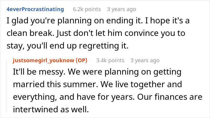 Reddit comments discussing a shameless guy flirting with his baby mama while his girlfriend overhears and decides she's done. Reddit comments discussing a shameless guy flirting with his baby mama while his girlfriend overhears and decides she's done.