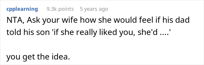 Comment from cpplearning discussing a dad calling out wife over teaching daughter to treat boyfriend like an ATM. Comment from cpplearning discussing a dad calling out wife over teaching daughter to treat boyfriend like an ATM.