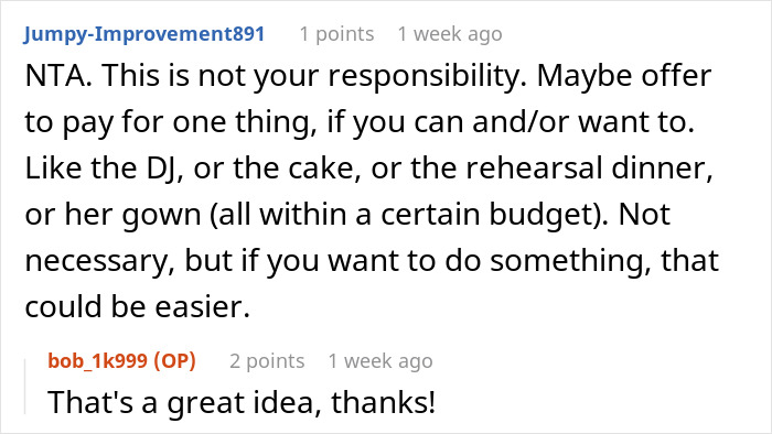 Comment thread discussing financially unstable woman rushing into marriage and reacting after facing a bitter reality check.