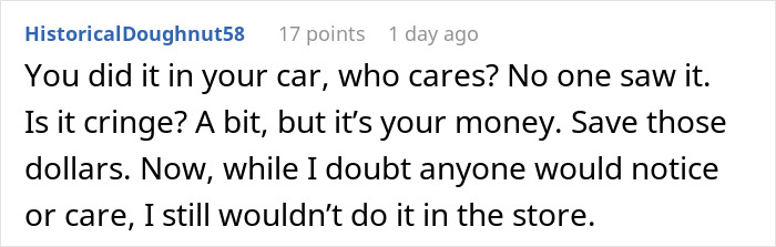 Comment discussing a person cutting contact with a friend after a McDonald’s drive-thru incident showing true colors.