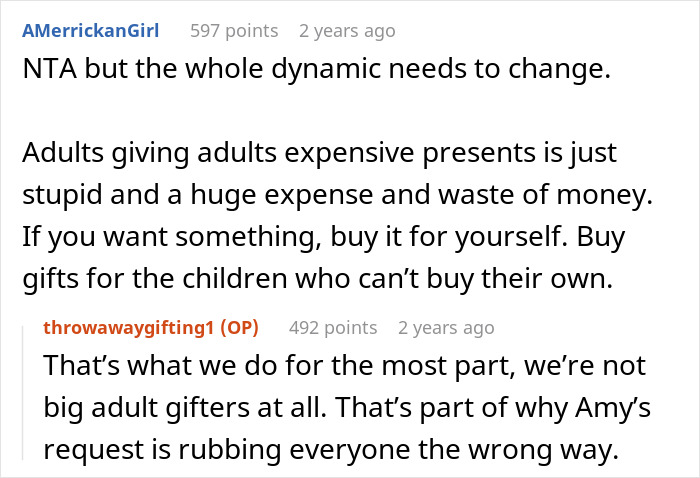 Reddit discussion about the sil-christmas-gift-list focusing on adult gift exchanges and children’s presents. Reddit discussion about the sil-christmas-gift-list focusing on adult gift exchanges and children’s presents.