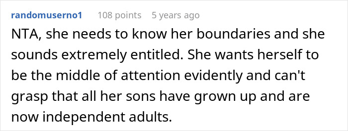 Reddit comment discussing women pretending not to know about MIL’s surprise and setting boundaries with entitled behavior. Reddit comment discussing women pretending not to know about MIL’s surprise and setting boundaries with entitled behavior.