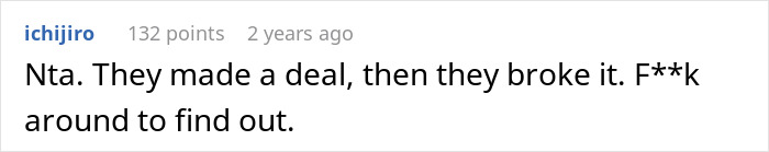 Screenshot of a comment discussing family conflict involving a 23-year-old moving out and childcare issues. Screenshot of a comment discussing family conflict involving a 23-year-old moving out and childcare issues.