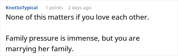Man thinks about canceling wedding after fiancée’s family hires private investigator to uncover his dirt in online thread. Man thinks about canceling wedding after fiancée’s family hires private investigator to uncover his dirt in online thread.