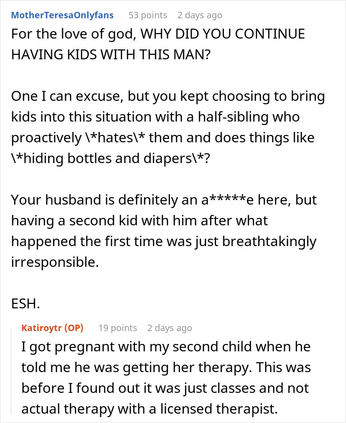 Online discussion showing frustration over stepdaughter’s behavior and in-laws’ comments in troubled family situation. Online discussion showing frustration over stepdaughter’s behavior and in-laws’ comments in troubled family situation.