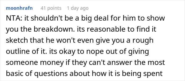 Text conversation discussing a shady fund manager refusing to show receipts, with a woman refusing to pay more. Text conversation discussing a shady fund manager refusing to show receipts, with a woman refusing to pay more.