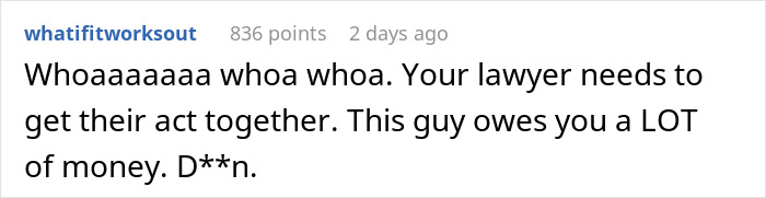 Screenshot of a social media comment discussing advice related to a woman’s regret after a divorce and reality check. Screenshot of a social media comment discussing advice related to a woman’s regret after a divorce and reality check.