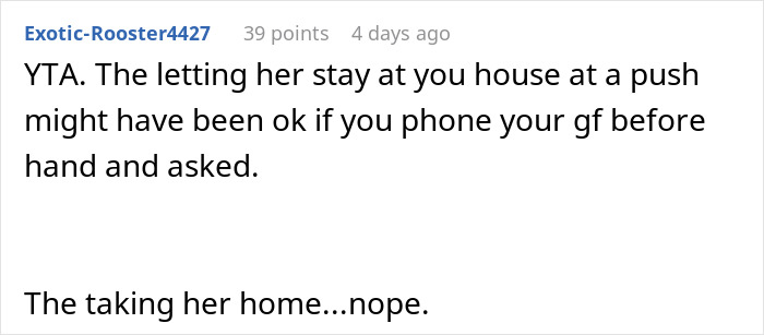 Screenshot of a Reddit comment criticizing a guy who goes above and beyond for his ex, upsetting his current partner. Screenshot of a Reddit comment criticizing a guy who goes above and beyond for his ex, upsetting his current partner.