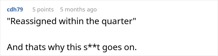 Screenshot of an online comment discussing problems when a boss makes employee hire his crush, leading to issues. Screenshot of an online comment discussing problems when a boss makes employee hire his crush, leading to issues.