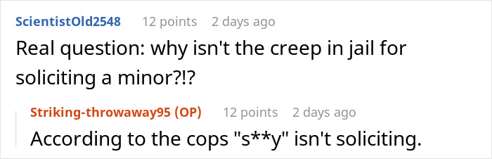 Screenshot of a Reddit conversation discussing a creepy husband and the impact on a woman’s marriage. Screenshot of a Reddit conversation discussing a creepy husband and the impact on a woman’s marriage.