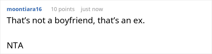 Screenshot of an online comment discussing a boyfriend laughing off claims about his girlfriend spending to prove herself. Screenshot of an online comment discussing a boyfriend laughing off claims about his girlfriend spending to prove herself.