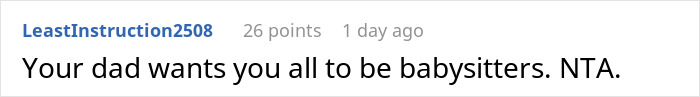 Screenshot of a Reddit comment discussing a dad cutting off late wife’s family and demanding they accept his new baby. Screenshot of a Reddit comment discussing a dad cutting off late wife’s family and demanding they accept his new baby.