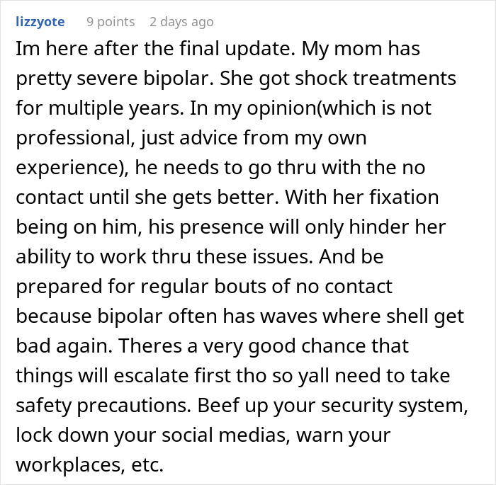 Comment discussing a woman hospitalized after family intervention due to obsession with her brother and related mental health challenges. Comment discussing a woman hospitalized after family intervention due to obsession with her brother and related mental health challenges.