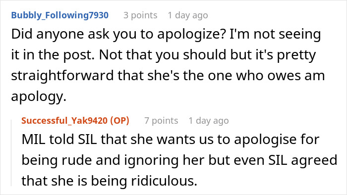 Reddit conversation about a woman hosting a casual Christmas disrupted by her toxic mother-in-law’s offense and actions.