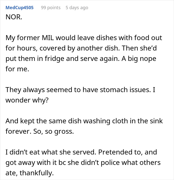 Woman loses appetite after seeing how her mother-in-law prepares chicken with poor food safety practices. Woman loses appetite after seeing how her mother-in-law prepares chicken with poor food safety practices.