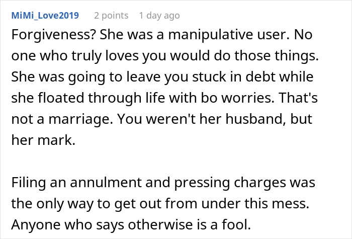 Comment discussing a marriage falling apart due to wife treating husband like an ATM machine with no shame. Comment discussing a marriage falling apart due to wife treating husband like an ATM machine with no shame.