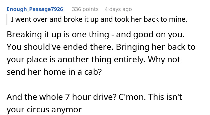 Reddit comment discussing a guy going above and beyond for his ex girlfriend and current partner&rsquo;s reaction.