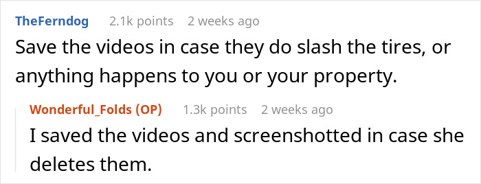 Screenshot of a social media conversation about saving videos after a woman puts coworker on blast online.