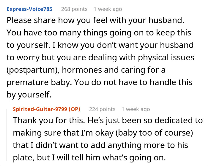 Comments discussing a 23-year-old new mom hiding her baby from her religious family and facing their backlash.