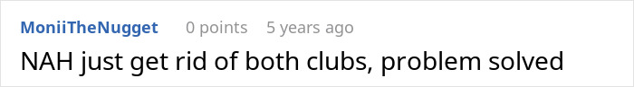 Commenter MoniiTheNugget suggesting to eliminate both clubs to resolve the employee pushback and beef conflict issue. Commenter MoniiTheNugget suggesting to eliminate both clubs to resolve the employee pushback and beef conflict issue.