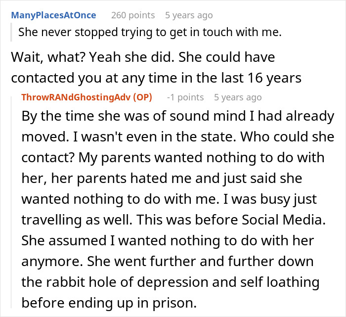 Man left without closure after fianc&eacute; disappears, shares story of hearing from her 16 years later in an online discussion.