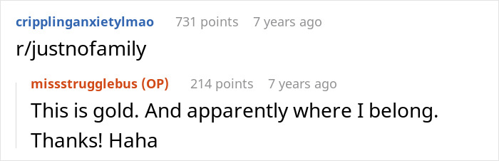 Screenshot of a Reddit comment thread discussing a woman feeling she ruined Thanksgiving after blowing up at family for leaving dinner.