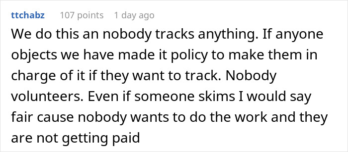 Comment discussing a shady fund manager who won’t show receipts and a woman refusing to pay more. Comment discussing a shady fund manager who won’t show receipts and a woman refusing to pay more.
