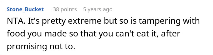 Screenshot of a Reddit comment discussing relationship issues after boyfriend salts the entire pot of chili. Screenshot of a Reddit comment discussing relationship issues after boyfriend salts the entire pot of chili.