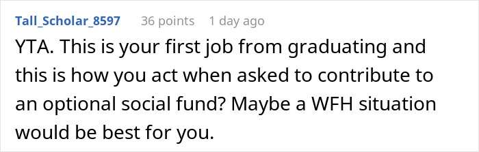 Comment on social fund refusal, discussing shady fund manager and woman refusing to pay another cent. Comment on social fund refusal, discussing shady fund manager and woman refusing to pay another cent.