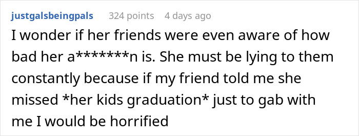 Comment discussing phone dependence affecting family relationships and its impact on personal life decisions.