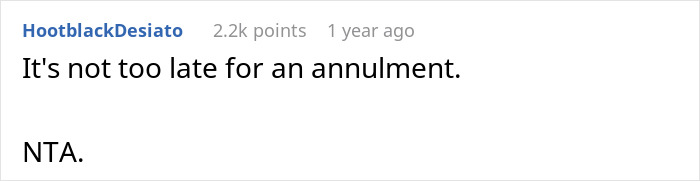 Comment on Reddit discussing MIL deciding to wear a white dress to son's wedding and bride's reaction. Comment on Reddit discussing MIL deciding to wear a white dress to son's wedding and bride's reaction.
