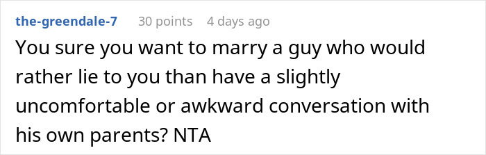 Woman reconsiders engagement after fiancé’s lie about her family causes conflict during holiday dinner conversation.