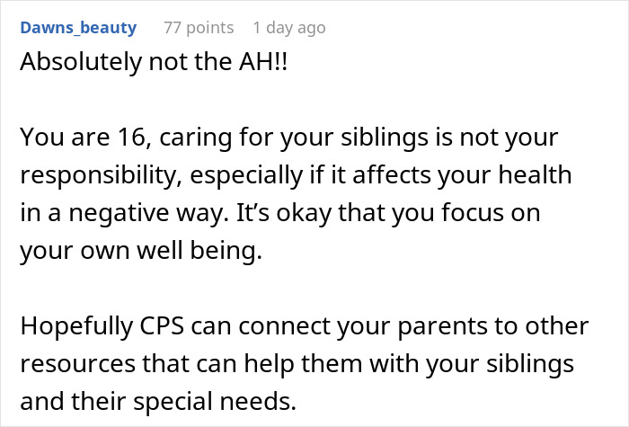 Exhausted teen struggling to sleep amid siblings' screaming, Reddit comment about CPS