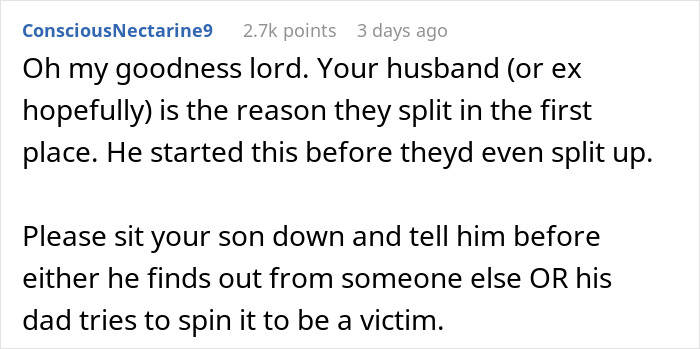 Text post from a Reddit user discussing a man unsure if affair partner's baby is his child or grandchild. Text post from a Reddit user discussing a man unsure if affair partner's baby is his child or grandchild.