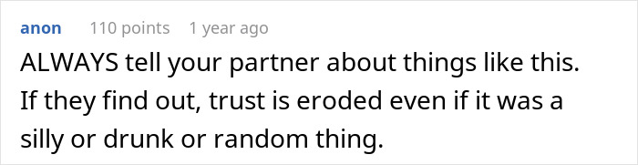 Comment about trust issues after woman is shocked by FIL’s unexpected love confession and asked to keep it secret. Comment about trust issues after woman is shocked by FIL’s unexpected love confession and asked to keep it secret.