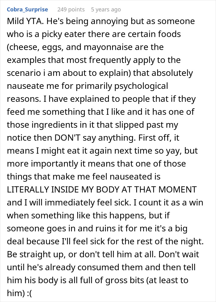 Picky 16YO Devours Cousin’s Quiche, Runs Crying To Mom After Learning It Had Onions In It Picky 16YO Devours Cousin’s Quiche, Runs Crying To Mom After Learning It Had Onions In It