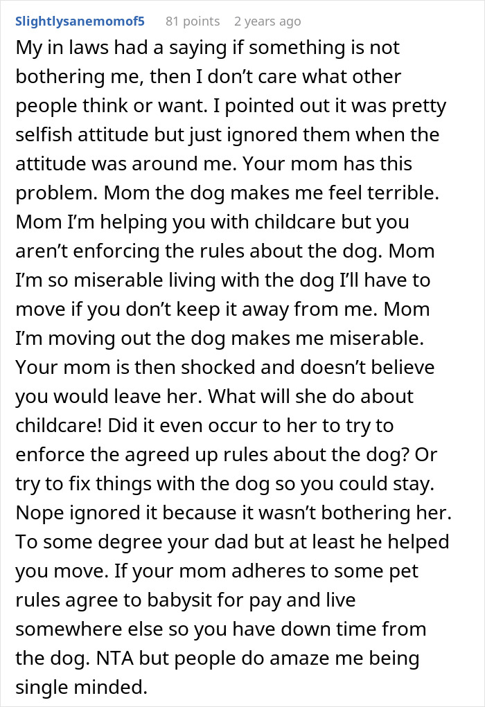 Alt text: Online discussion about family conflict over 23-year-old moving out and lack of childcare options for mom. Alt text: Online discussion about family conflict over 23-year-old moving out and lack of childcare options for mom.