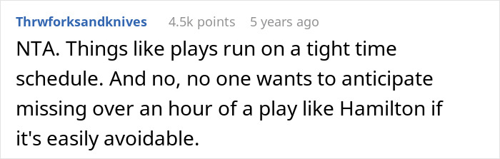 Comment on a discussion board about a lady’s unpunctual friend painting her nails and missing the event start time.