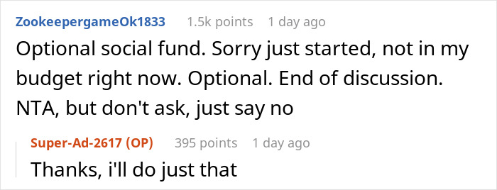 Screenshot of an online conversation about a shady fund manager and a woman refusing to pay without receipts. Screenshot of an online conversation about a shady fund manager and a woman refusing to pay without receipts.