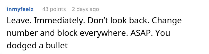 Comment on a forum screen about a man telling his girlfriend she must earn an engagement ring, sparking drama after 4.5 years together.