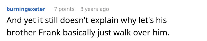 Text comment discussing a fan theory related to Home Alone about Kevin’s dad’s job and family dynamics. Text comment discussing a fan theory related to Home Alone about Kevin’s dad’s job and family dynamics.