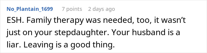 Social media comment about stepdaughter’s behavior and in-laws’ impact leading to woman leaving husband after eight years. Social media comment about stepdaughter’s behavior and in-laws’ impact leading to woman leaving husband after eight years.