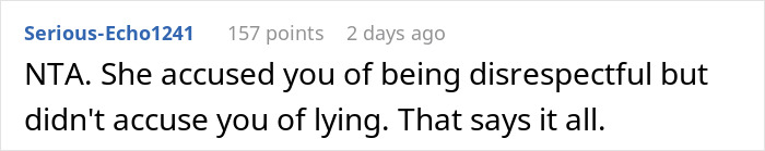 Screenshot of an online comment discussing a lady who won’t help her cruel parents and being called disrespectful. Screenshot of an online comment discussing a lady who won’t help her cruel parents and being called disrespectful.