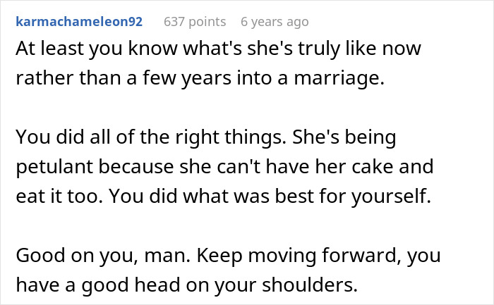 Reddit comment discussing a man’s response to his fiancée’s unexpected request months before their wedding. Reddit comment discussing a man’s response to his fiancée’s unexpected request months before their wedding.