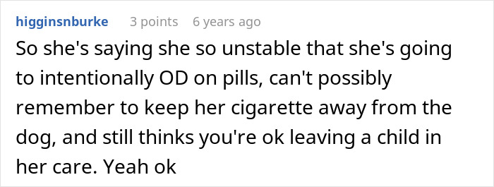Comment on Reddit discussing a MIL poisoning family dog and verbally attacking a woman in a heated exchange.